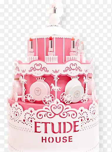 粉色化妆品蛋糕