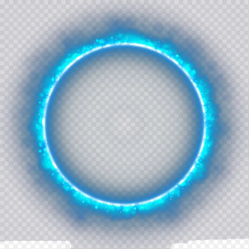 创意合成蓝色的光圈