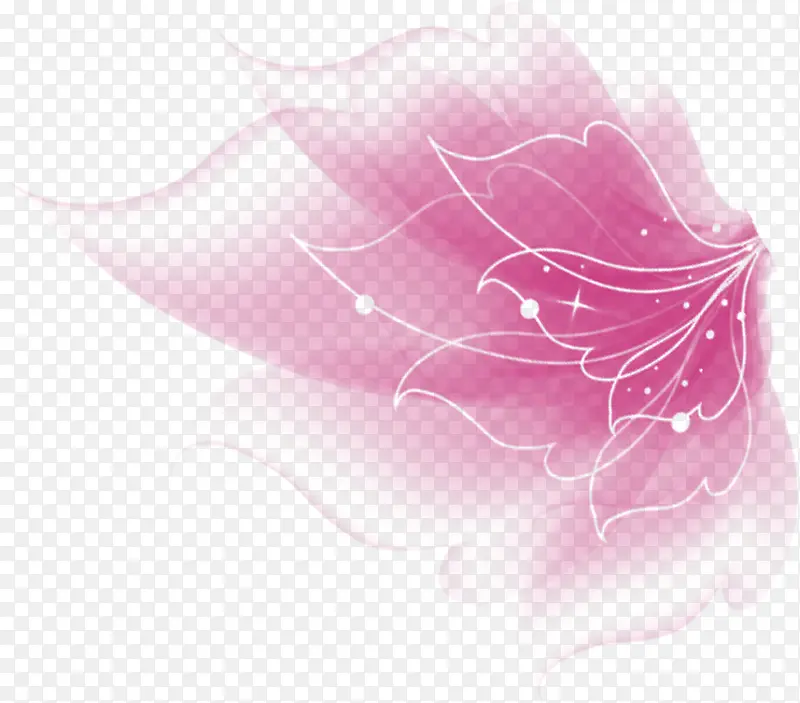 中秋节半透明粉色花朵