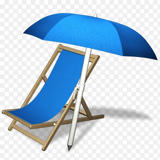 太阳伞和沙滩椅PNG图标