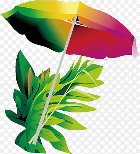 彩色遮阳伞素材