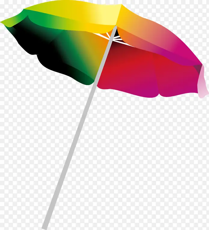 卡通夏日海报手绘遮阳伞