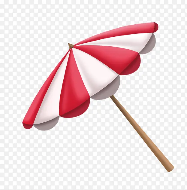 红白阳伞