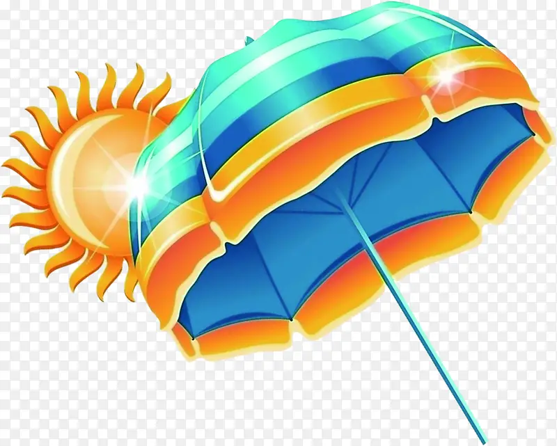 太阳和太阳伞素材设计
