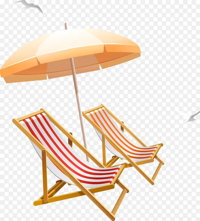 沙滩椅遮阳伞素材