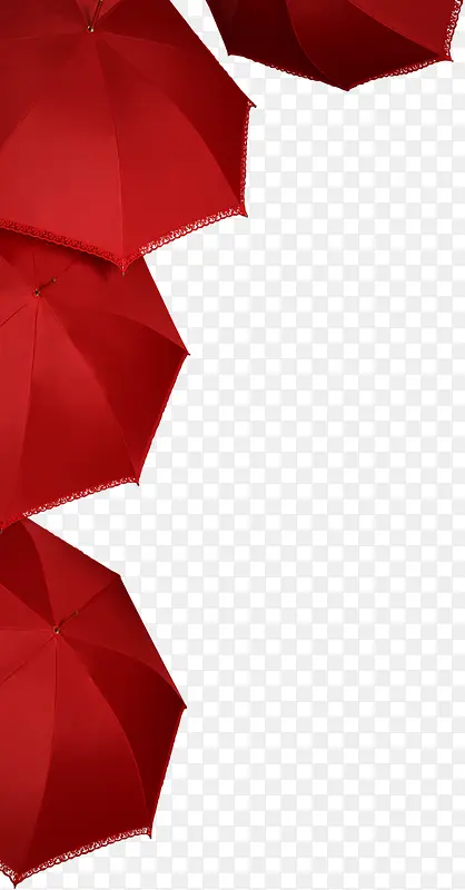 红色遮阳伞png素材