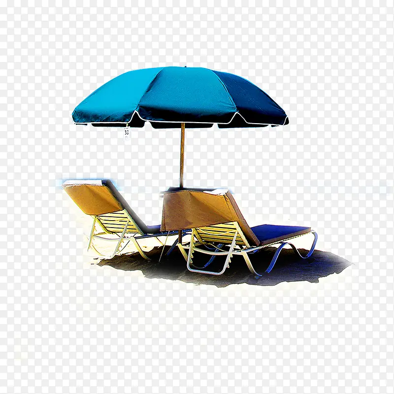 海滩躺椅遮阳伞