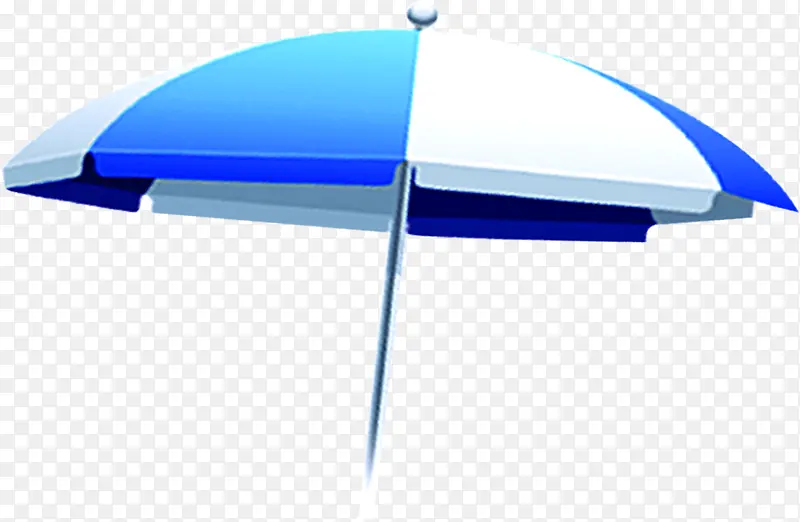 夏季蓝白相间遮阳伞素材