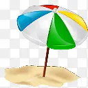 海滩日光浴遮阳伞图标