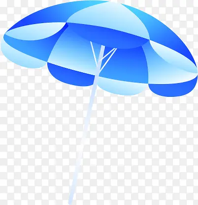 卡通蓝色遮阳伞效果