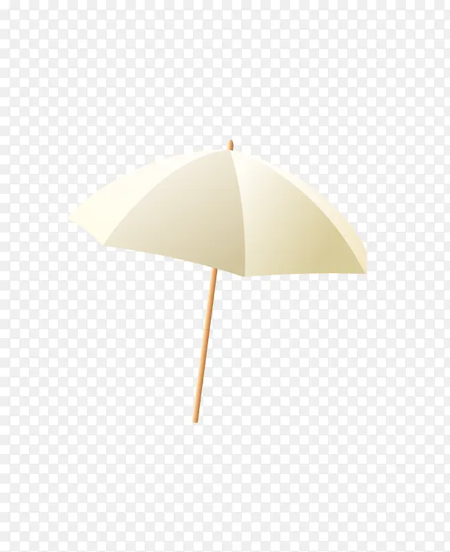 矢量浅黄色雨伞遮阳伞