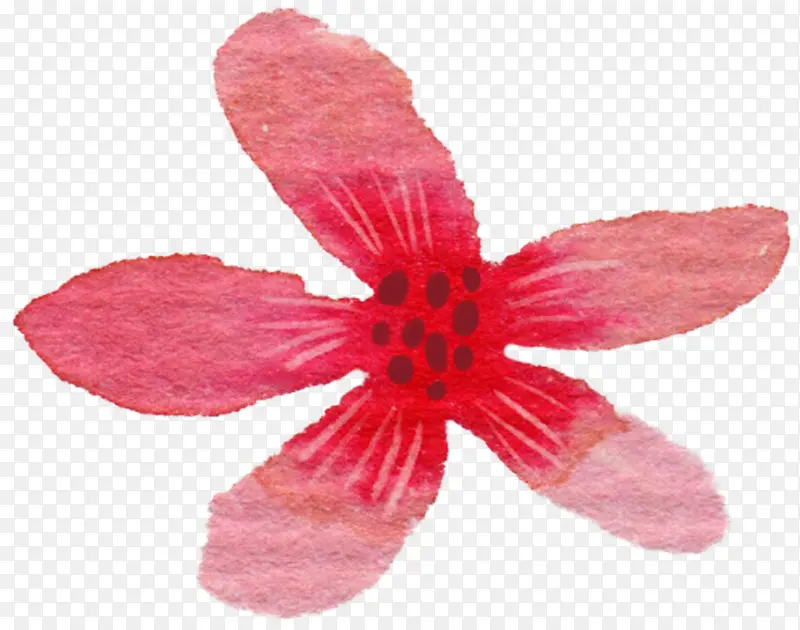 高清红色复古元素花卉图案