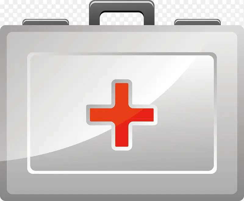 红色十字医药箱元素