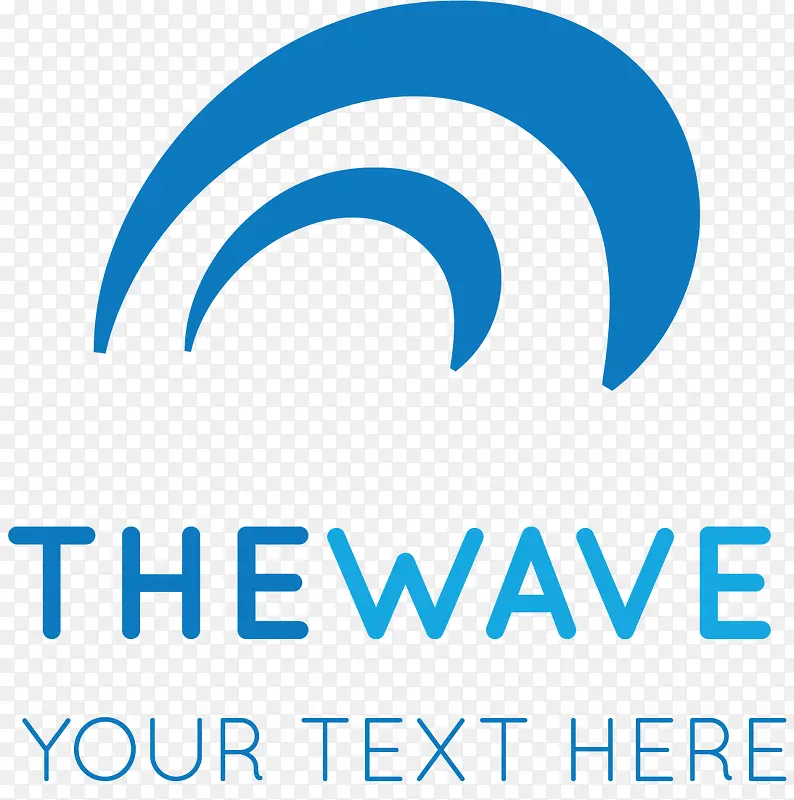 海浪曲线元素logo设计