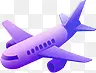 紫色卡通飞机图标