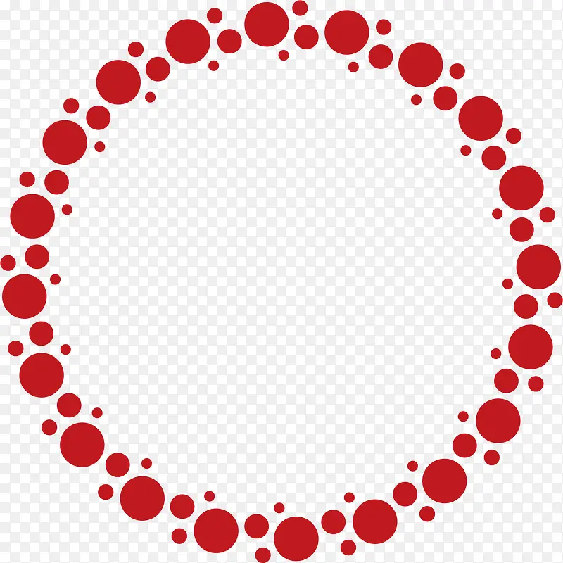 红色圆点圆形