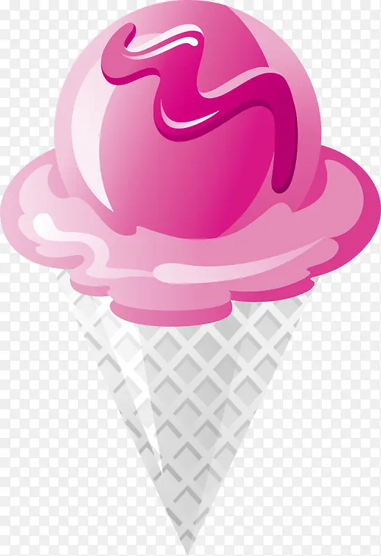 粉色清新夏日冰淇淋
