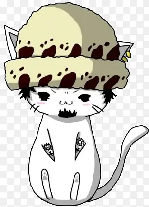 水彩手绘猫咪图案