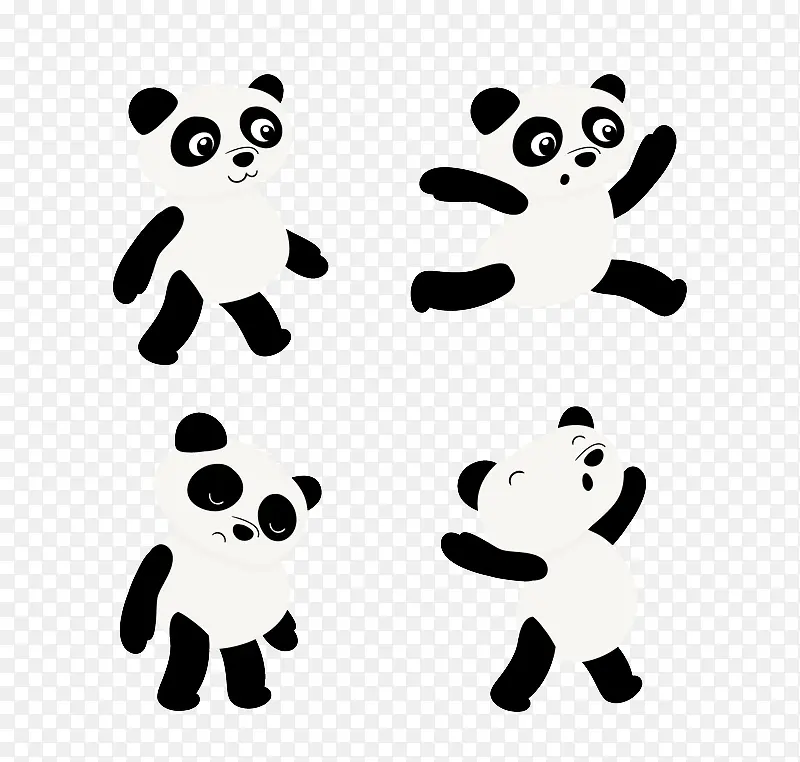卡通熊猫可爱动物素材