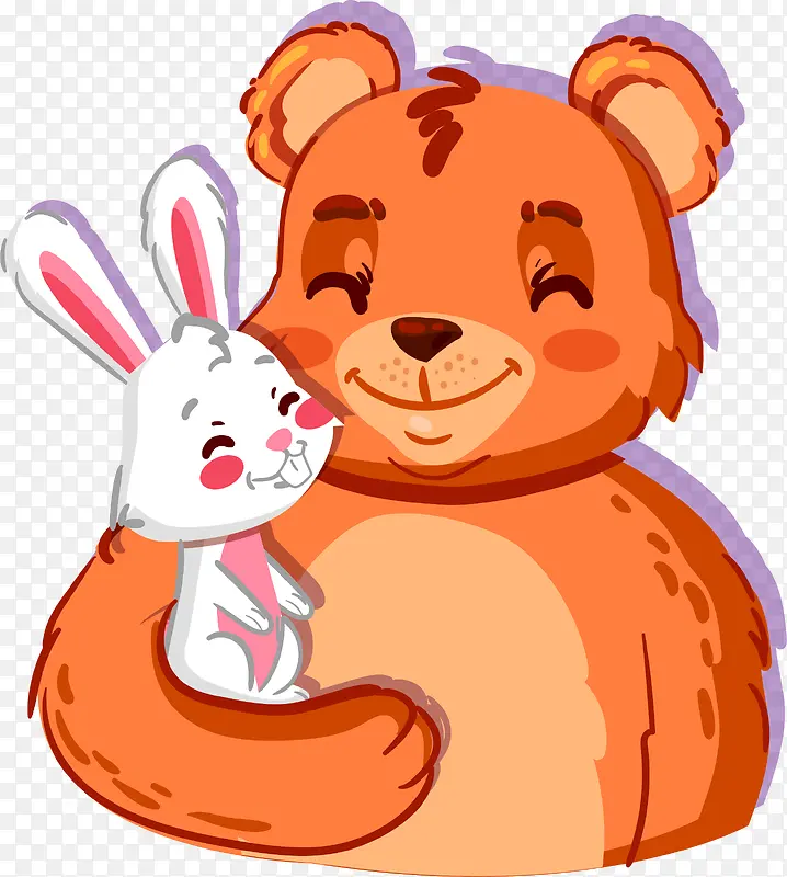 小熊小白兔好朋友
