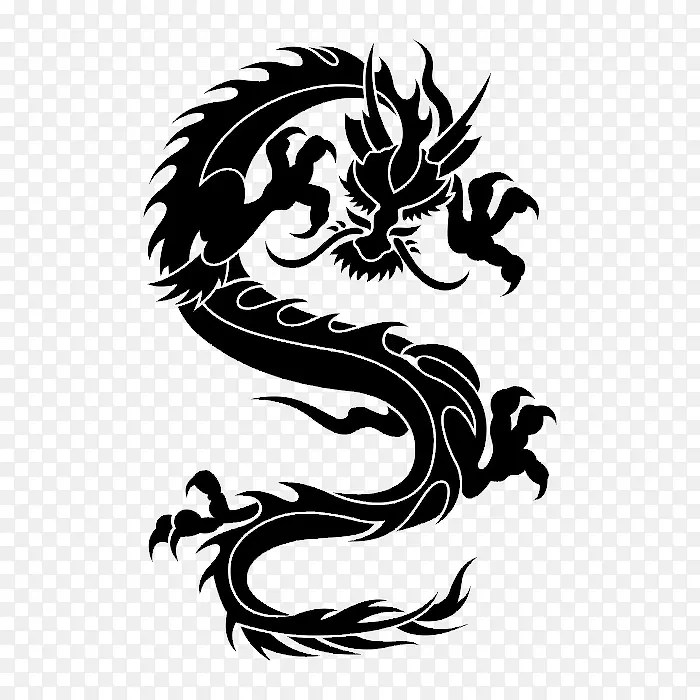 黑白轮廓动物图案