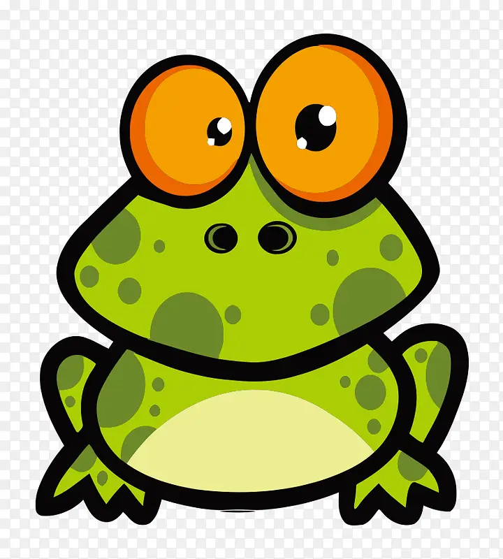卡通手绘大眼睛青蛙