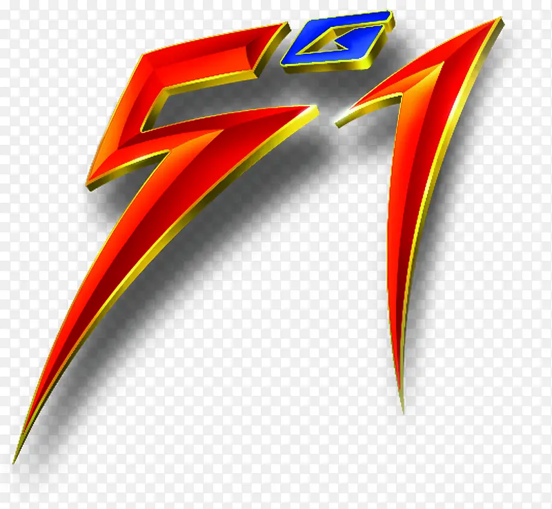 五一炫酷个性红色数字