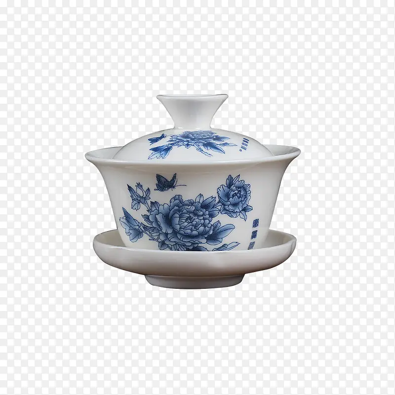 中国风青花瓷茶杯