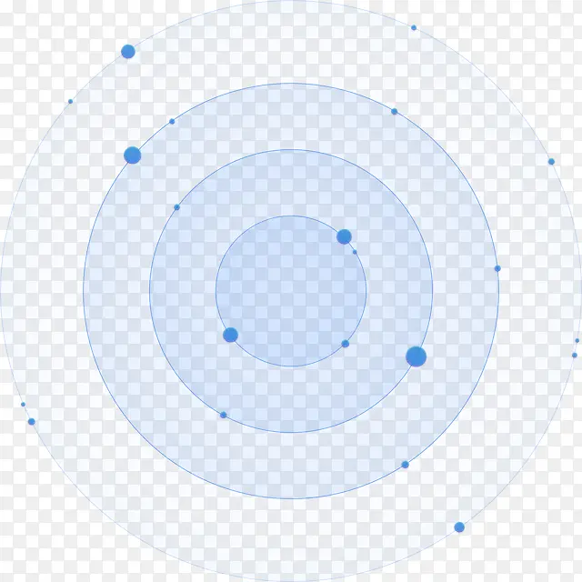 蓝色圆点圆环
