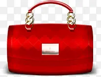 大红色手提包