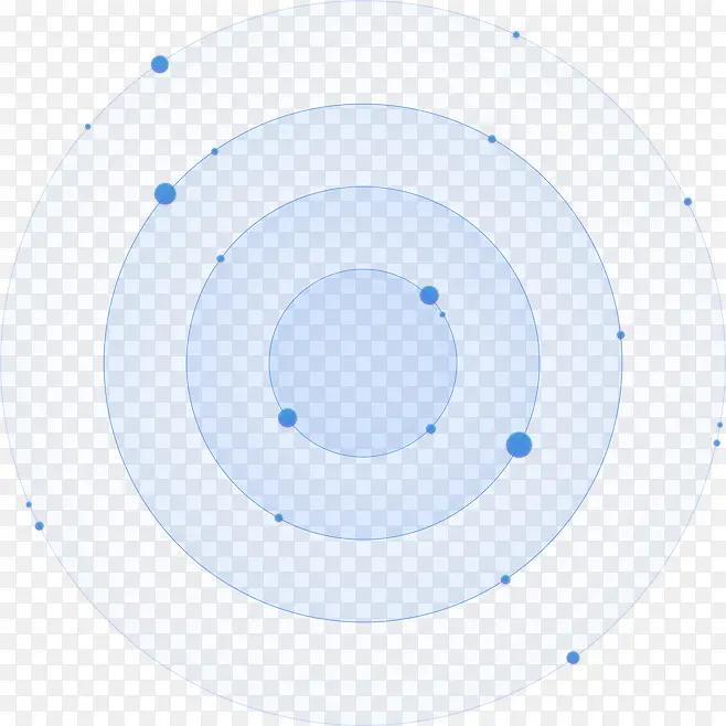 蓝色圆环圆点