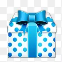 斑点蓝色礼物礼盒