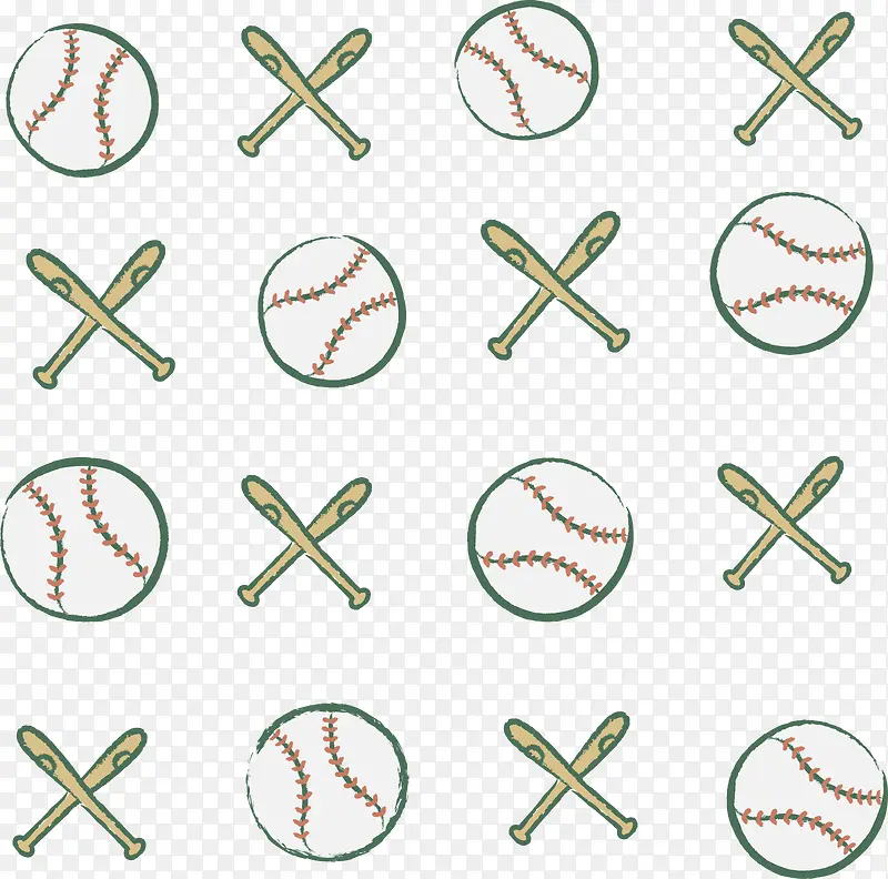 棒球矢量背景底纹装饰素材