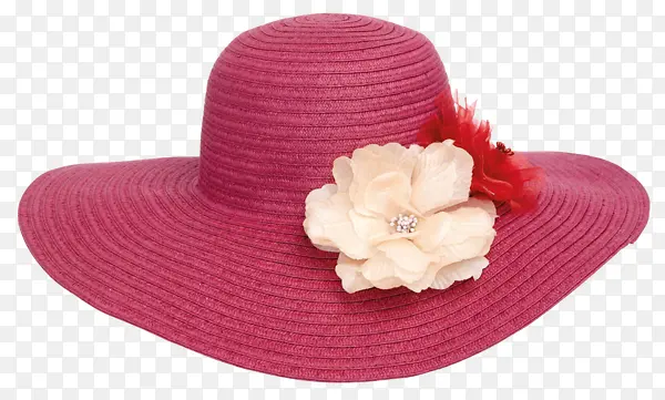 粉色女士帽子免扣素材