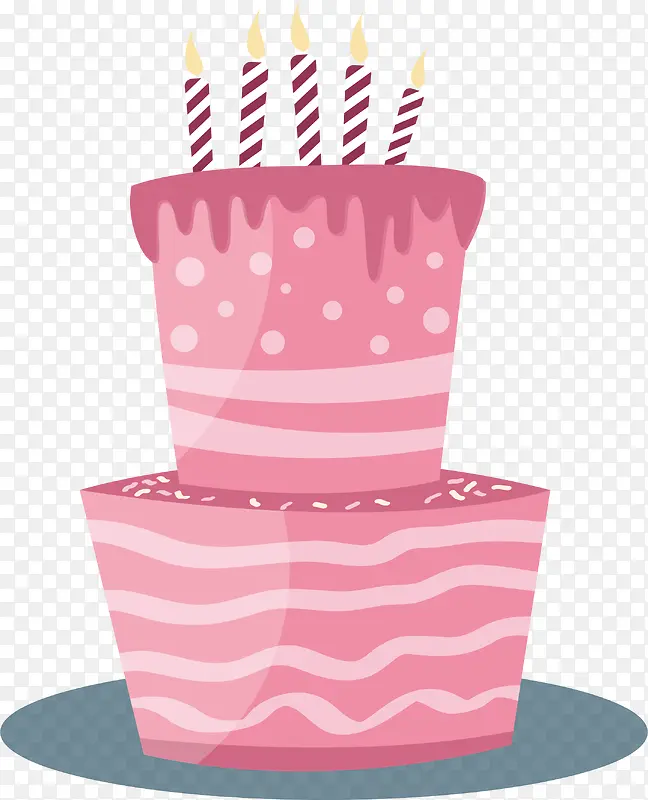 可爱粉色生日蛋糕