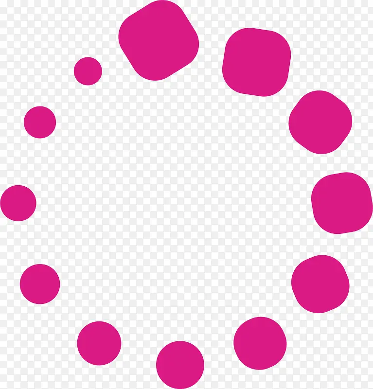 粉色圆圈矢量虚线圆素材