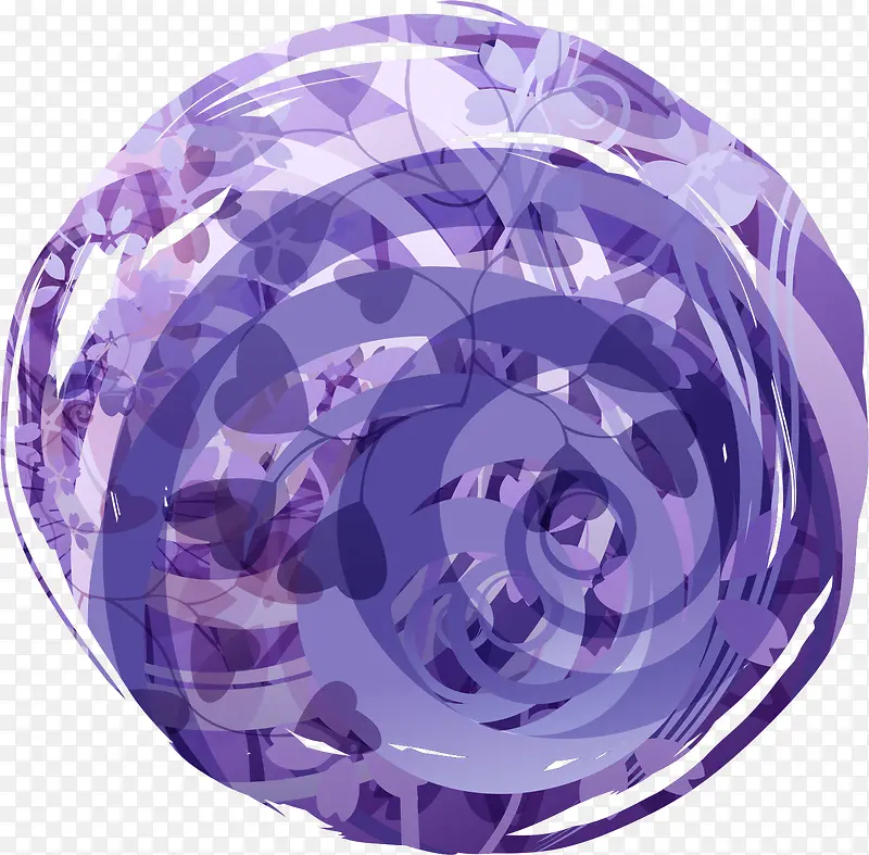 紫色潮流花纹