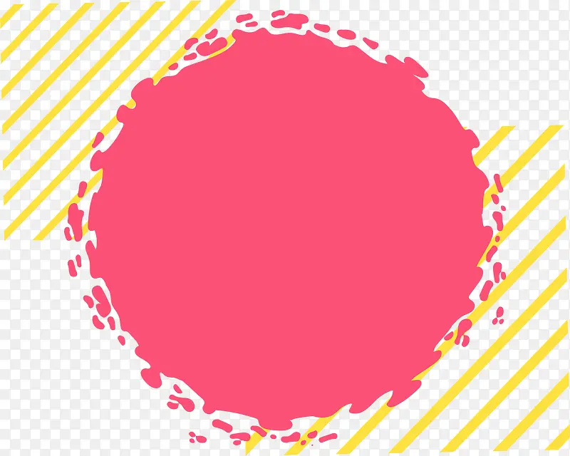 矢量手绘粉色圆圈