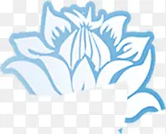 蓝色花朵装饰背景