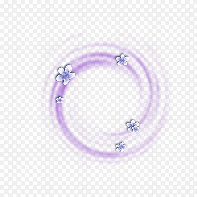 花朵蓝色圆圈