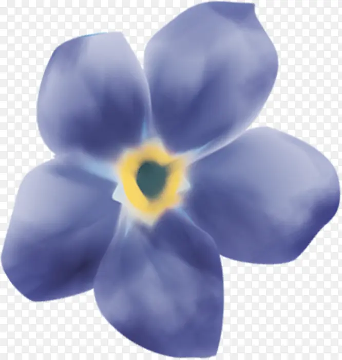 手绘蓝色艺术花朵唯美