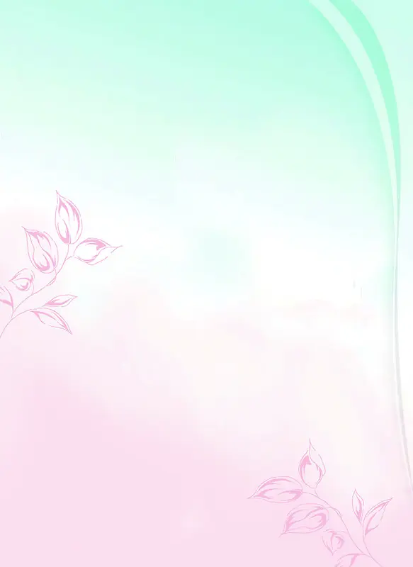 蓝色渐变线条花朵
