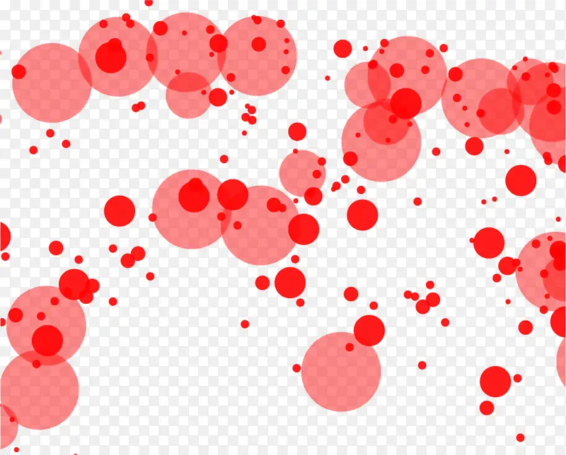 创意手绘红色的几何圆圈形状