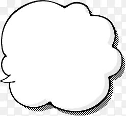 卡通白色云朵对话框