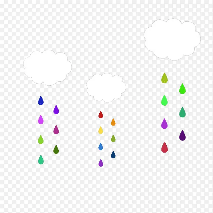 彩色的雨滴