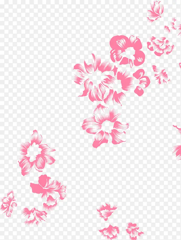 手绘粉色花朵教师节海报
