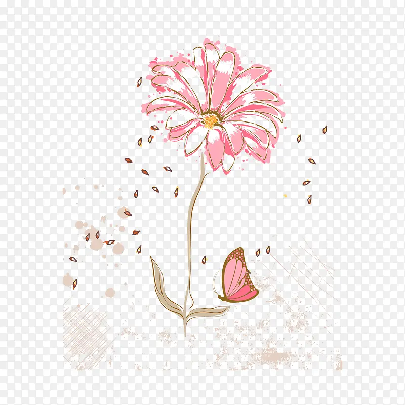 手绘花朵