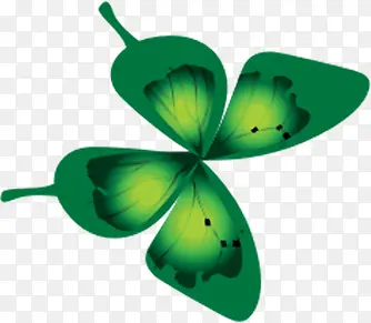绿色卡通手绘蝴蝶设计装饰