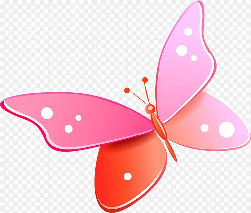 粉色时尚手绘蝴蝶