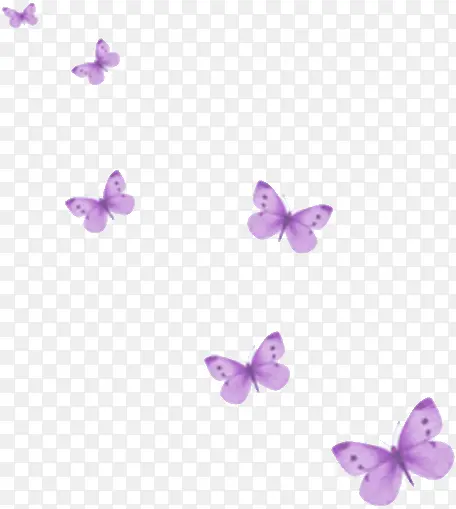 紫色手绘蝴蝶设计